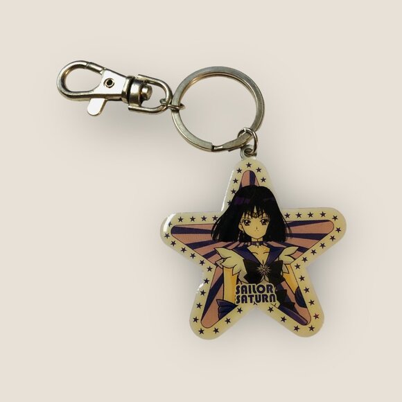 Sailor Moon Saturn Star Shaped Keychain - Picture 1 of 2
